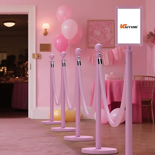 kaiyomi 6Pcs Stanchions Posts Velvet Ropes - Image 7