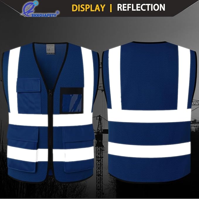 Hi Vis Reflective Safety Vest for Men Women Mesh High Visibility Vest - Image 5