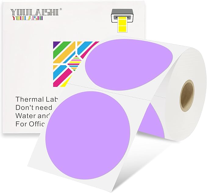 3 X 3 Inch Color Coding Dot Labels Circle Thermal Printable Waterproof 500 Pcs by YOULAISHI