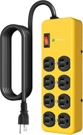 Wall Mount Power Strip, 8 Outlet Heavy Duty Power Strip by HEZI