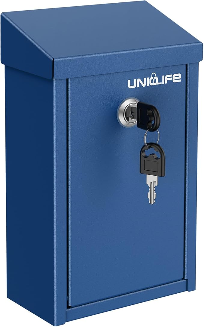 Uniclife Key Drop Box for Outside, Safe Suggestion Boxes, Wall Mounted Mailbox by UnicLife