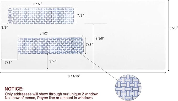 #8 Double Window Security Check Envelopes, No.8 Double Window Bussiness - Image 3