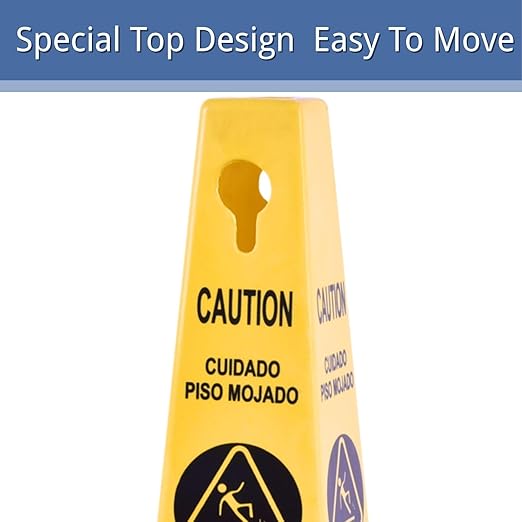 BESEA Caution Wet Floor Signs 8 Pack Heavy Duty Caution Cones to Avoid Slipping - Image 4