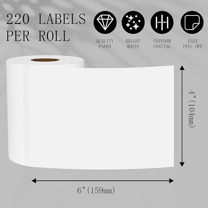 4"x6" BESTIKER Direct Thermal Shipping Labels Compatible - Image 2
