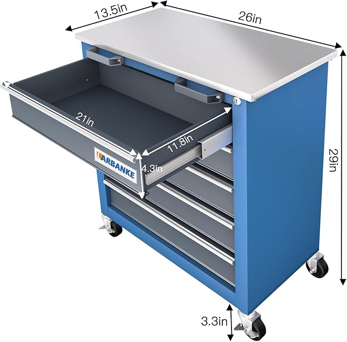 LARBANKE 5-Drawer&8-Drawer Tool Chest combination, - Image 3