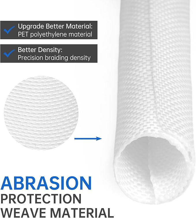 Split Braided Cable Sleeve，Flexible Wire Loom Tubing, Automotive Cord Protector - Image 3