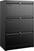 Aobabo 3 Drawer Wide Lateral File Cabinet, Metal Filing Cabinet by Aobabo