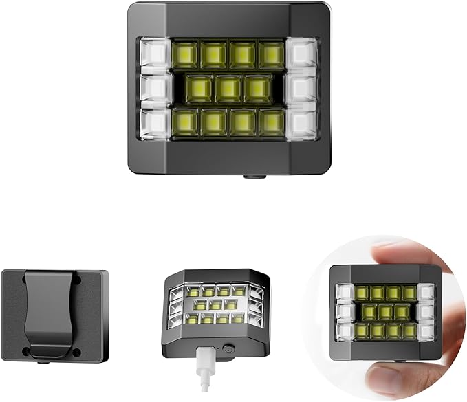 Running Lights for Runners, Clip on Flashlight, Rechargeable LED Safety Light by Fymblin