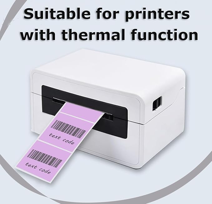 3" x 2" Thermal Labels Stickers Purple, Square Thermal Shipping Stickers - Image 3