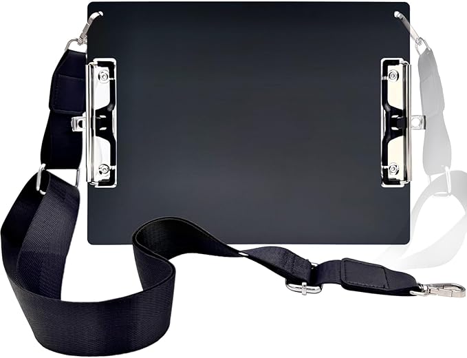 Aluminum Metal Clipboard with Detachable Adjustable Shoulder Strap A4 Double - Image 7