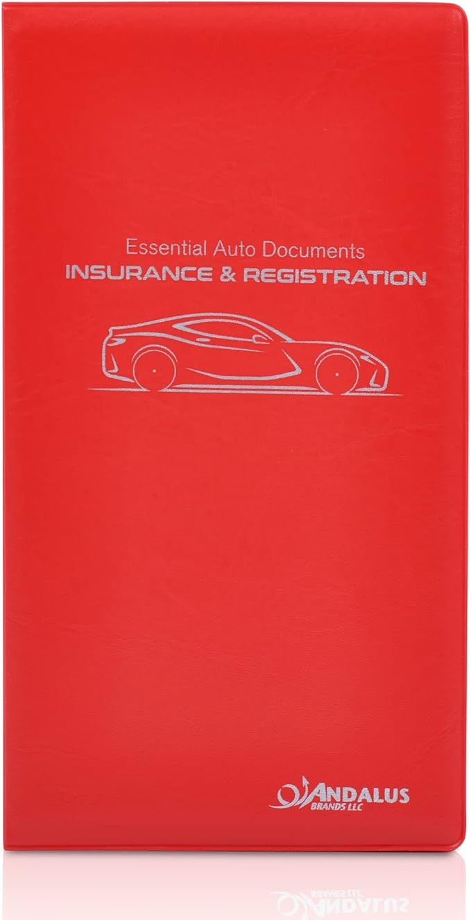 Andalus Auto Registration & Insurance Card Holder Pack of 1, Waterproof by AndalusBrand