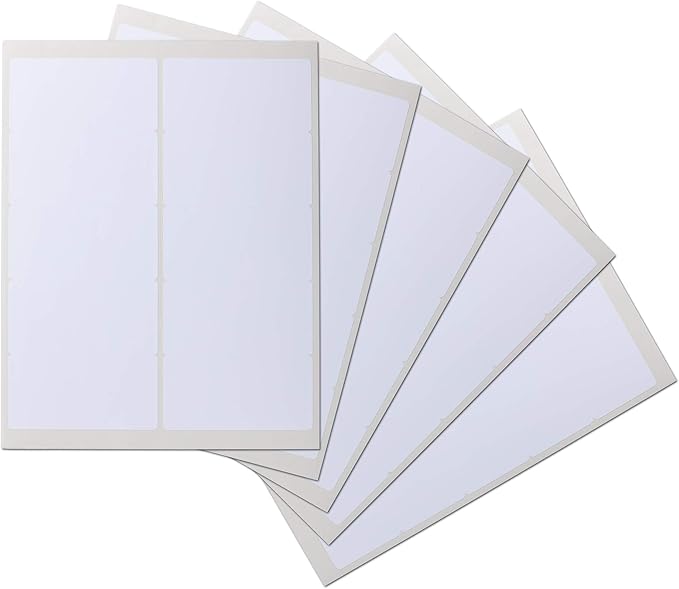 Waterproof Shipping Labels, 50 Rectangles, 4x2 Inches, Oil Proof, Highly by Crinklee