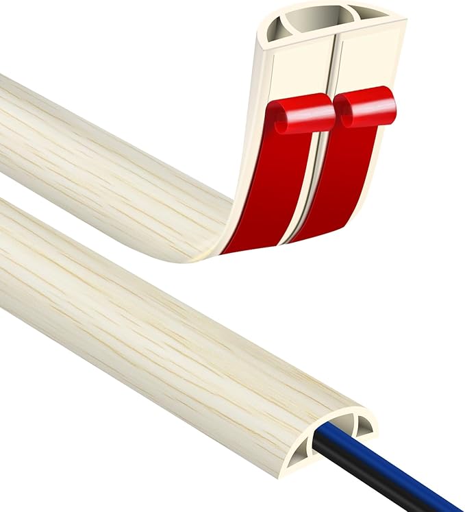 Floor Cord Covers for Wires 20FT Cable Hider Wire Cover Self Adhesive Cord by JAHOMFAI