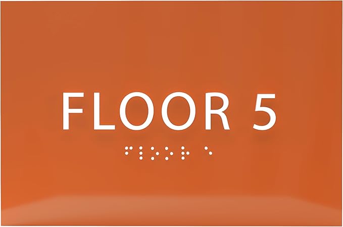 6" X4" Floor 5 Sign by ADACentralSigns