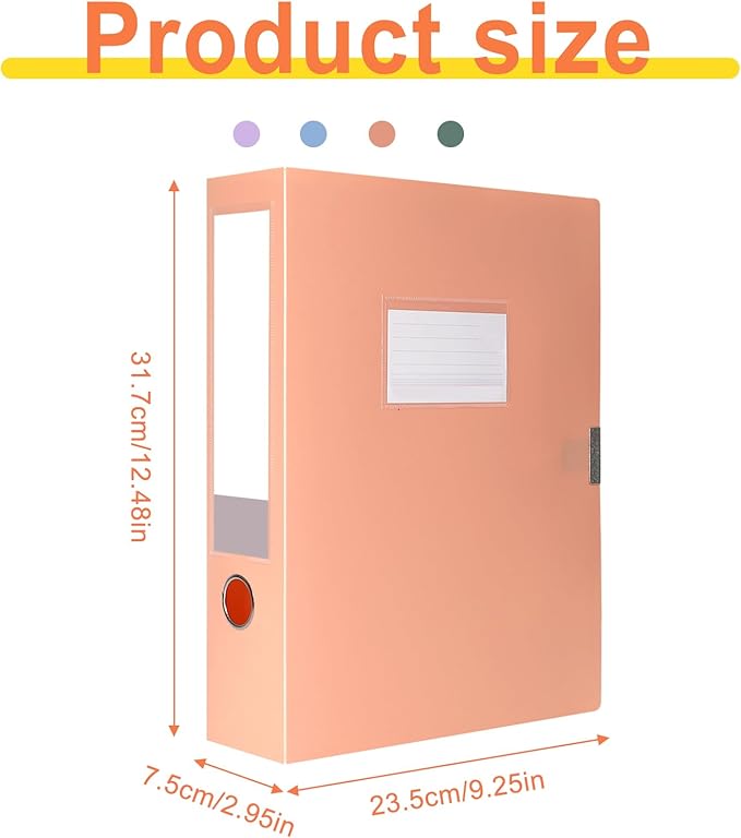 A4 Storage File Boxes Large Capacity Plastic Archives Cases - Image 2