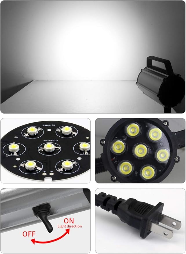 Work Desk Light, Machine Work Light, LED Flexible Gooseneck Light 700 Lumens - Image 7