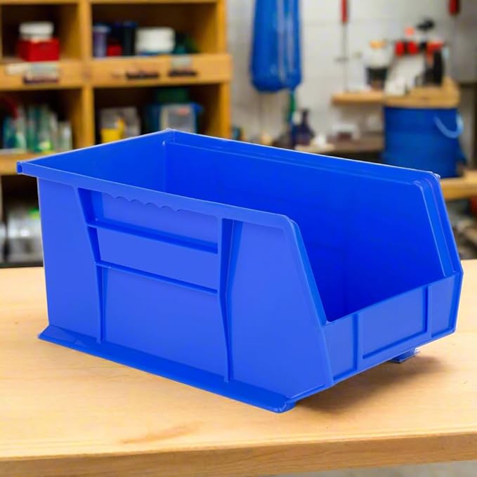 Hudson Exchange 15" x 8" x 7" Plastic Stackable Storage Bin and Hanging - Image 4