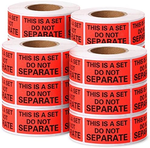 Shop4Mailers This is a Set Do Not Separate Red Labels 1" x 2" Rolls of 500 (12 Rolls) by Shop4Mailers