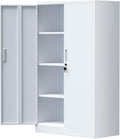 Metal Storage Cabinet with Locking Doors and Adjustable Shelves, 53.5-Inch Tall by JINGLEFURNITURE