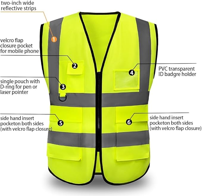 High Reflective Safety Vest for Men Women Breathable - Image 2