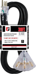 EP 30 Ft 12 Gauge Heavy Duty Extension Cord, 15A 125V 1875W, 3 Outlet by ENERGYPRO
