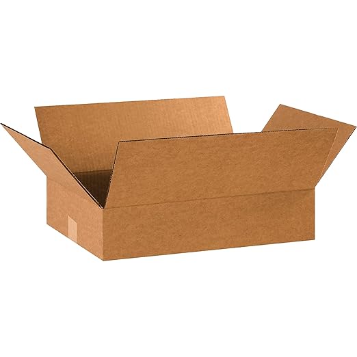 TAPE LOGIC 18 x 12 x 4 Corrugated Cardboard Boxes, Flat 18"L x 12"W x 4"H by TapeLogic