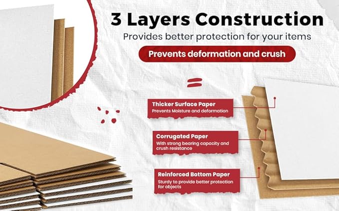 White Shipping Boxes 6x6x6 Heavy Duty, Lightweight - Image 4