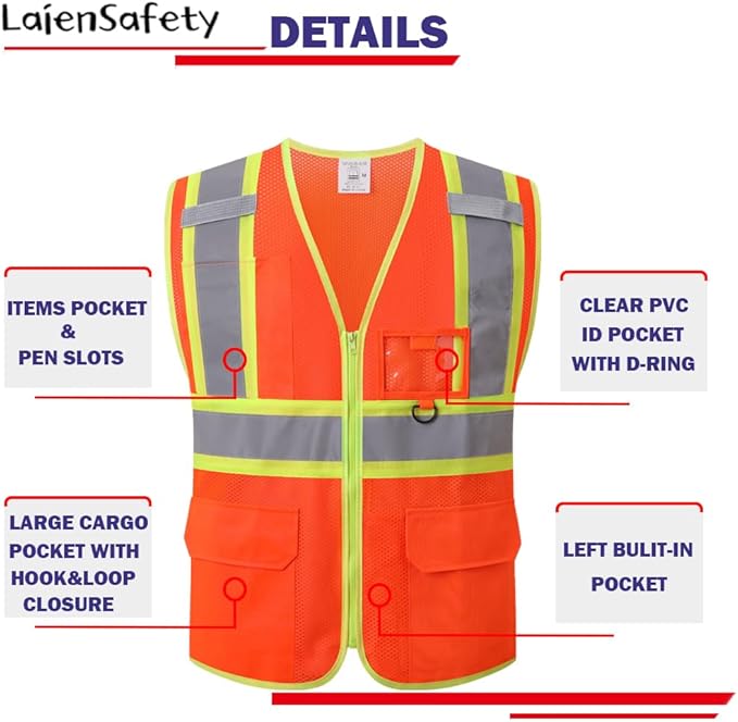 Reflective Safety Vest for Men Women - Image 3