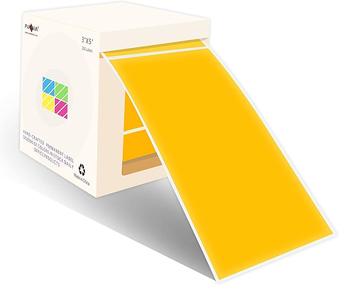PARLAIM 3 X 5 Inch Rectangle Adhesive Color Coding Stickers, Square Inventory by PARLAIM