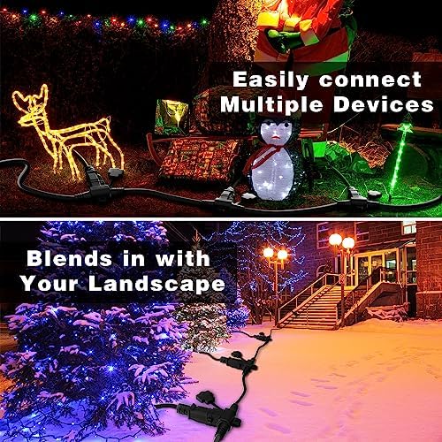 K KASONIC Outdoor Extension Cord 25 FT, Evenly Spaced 3 Outlets, Black - Image 7
