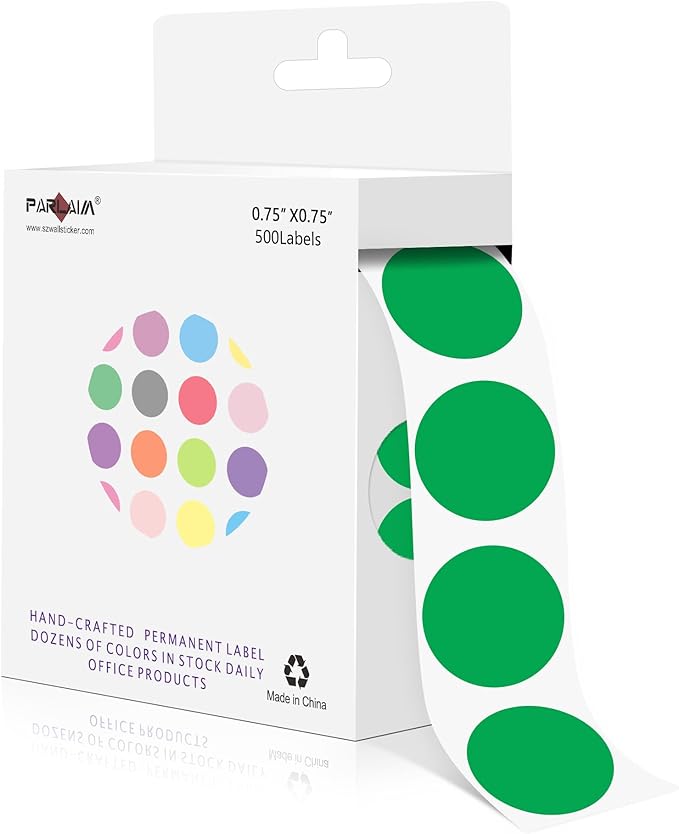 PARLAIM 3/4 Inch Color Coding Label Stickers by PARLAIM