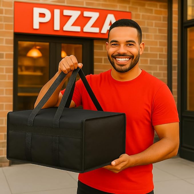 Bodaon Pizza Bags for Delivery 16" x 16" x 6" – Compact Pizza Bag Holds Up to 3 - Image 7