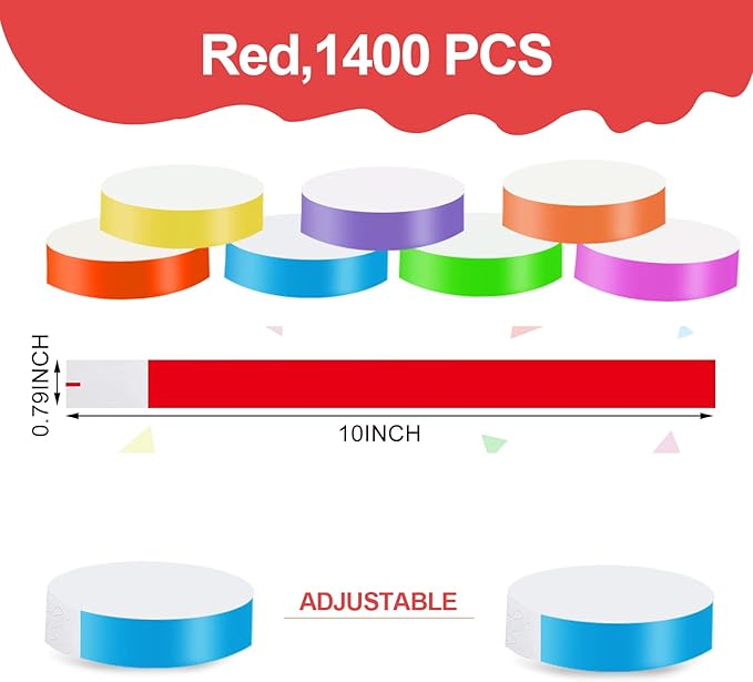 REHALY 1400 Pack Neon Wristbands - Image 2