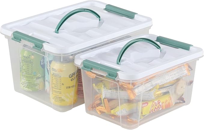 2-Pack Plastic Lidded Storage Box - Image 4