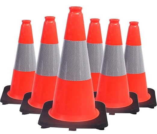 BESEA 18" inch Traffic Cones Orange Safety Cones by BeSea