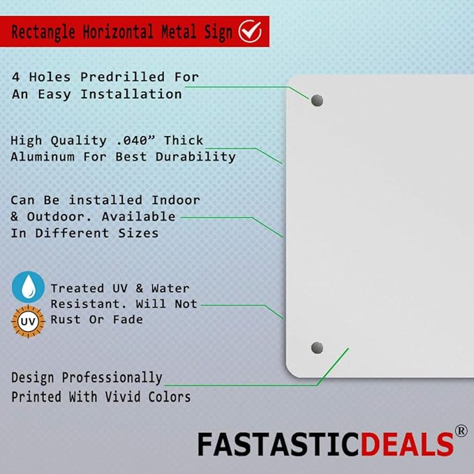 Aluminum Weatherproof Metal Sign Multiple Sizes Custom Personalized Text Here - Image 2