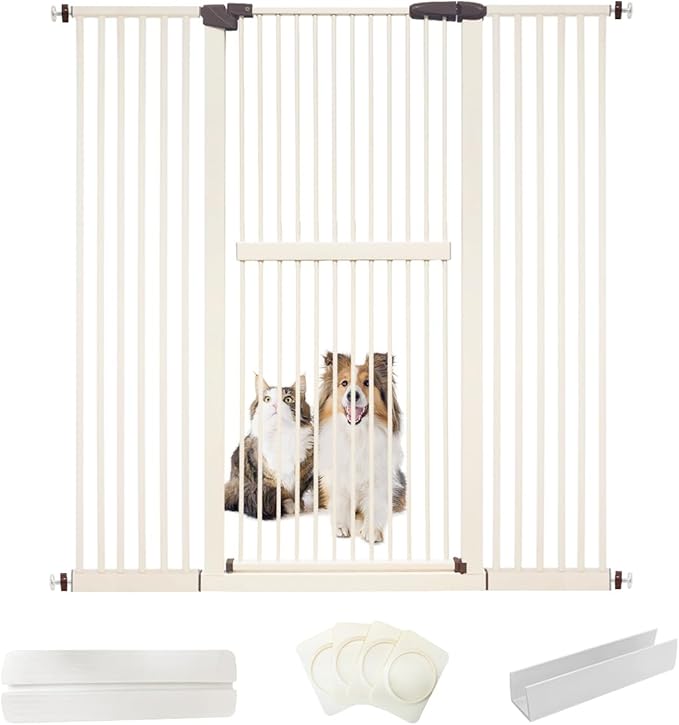 Lumizone Extra Tall Cat Gate 61.02" High Pressure Mounted Extra Wide by Lumizone