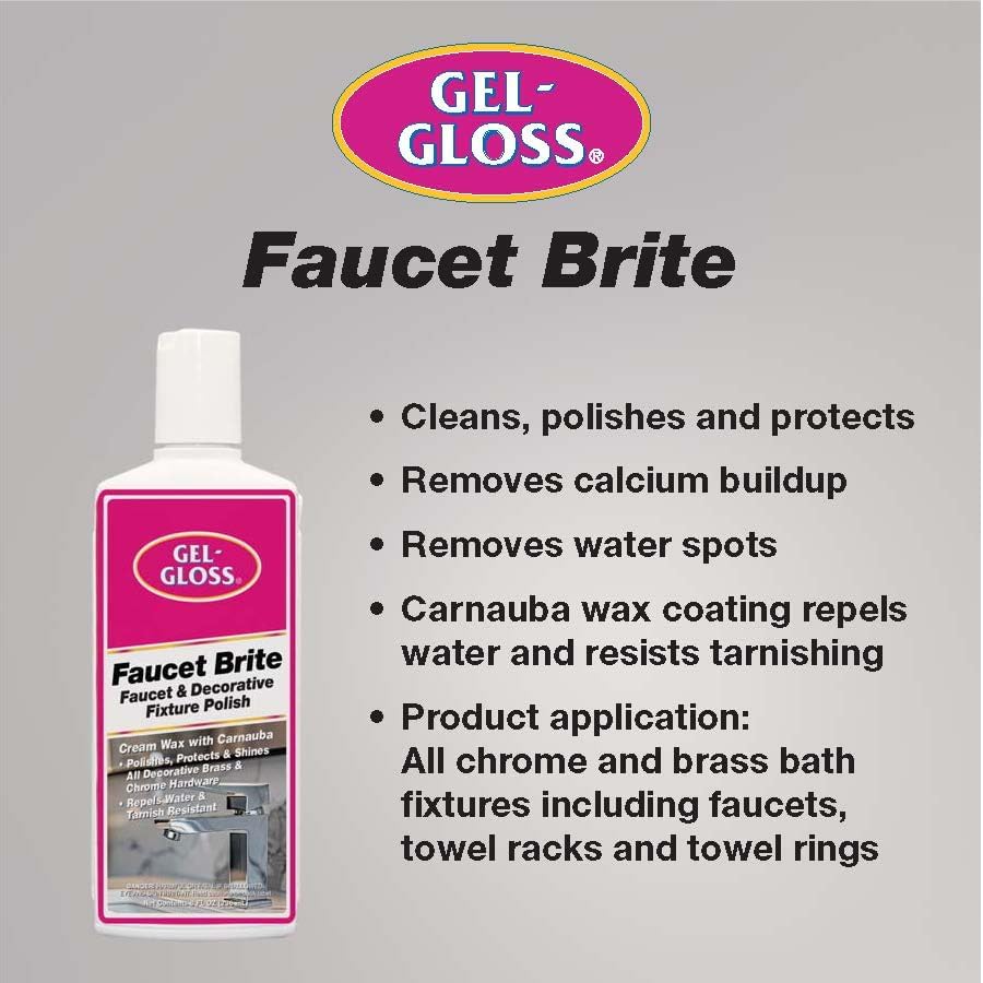 Gel-Gloss Faucet Brite | Removes Water Spots & Light Calcium, 8oz. - Image 3