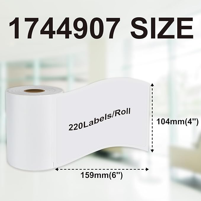 Hehua 10-Roll 1744907 with RFID Chip, 4 x 6 Direct Thermal Printer Shipping - Image 3