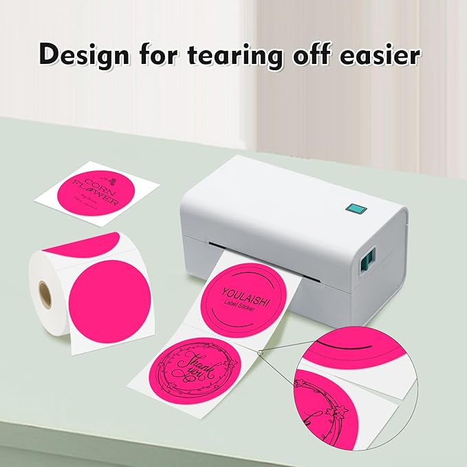 3 X 3 Inch Color Coding Dot Labels Circle Thermal Printable Waterproof 500 Pcs - Image 2
