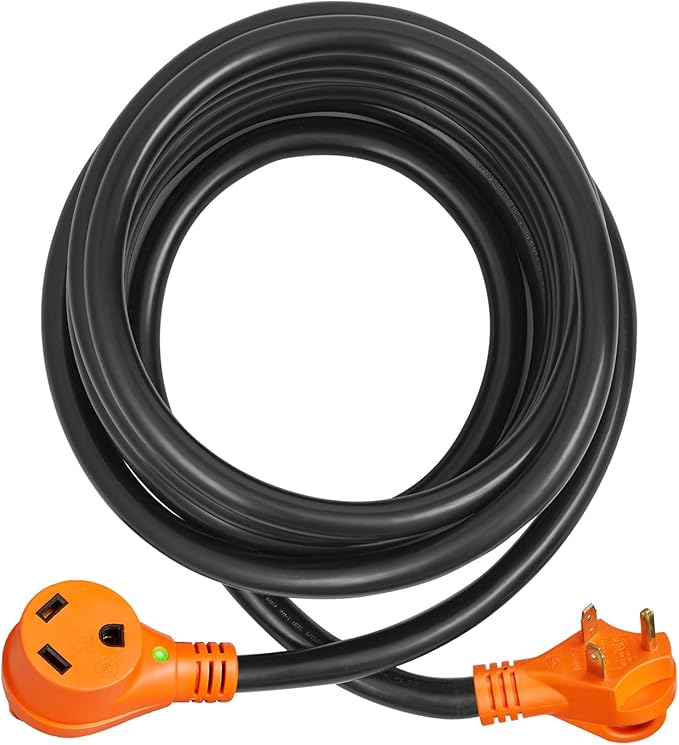 VEVOR 30 Amp RV Extension Cord, 25 ft, Heavy Duty STW 10/3 AWG RV Power Cord - Image 11