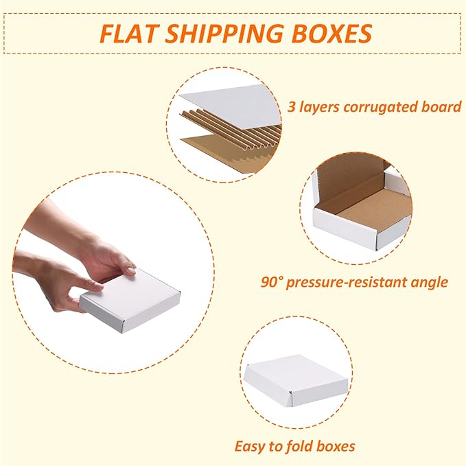 HORLIMER 6x4x1 inches Shipping Boxes Set of 50 - Image 3