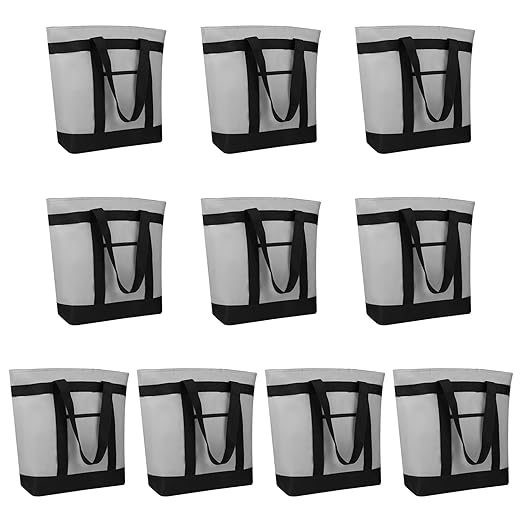 Insulated Cooler Bag, 10PK Insulated Tote Bag by CIVJET