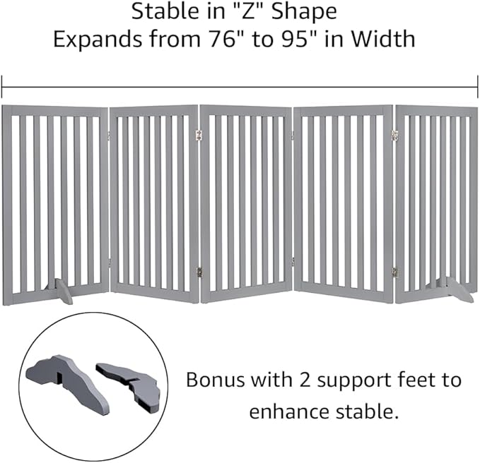 unipaws 36”H Free Standing Pet Gate - Image 4