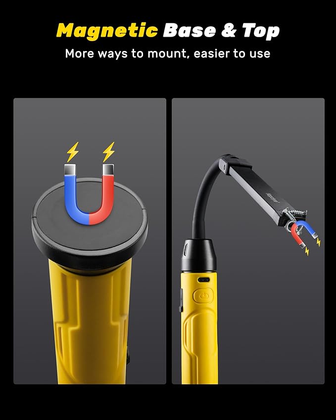 Magnetic LED Work Light Rechargeable, 1000LM Flexible Gooseneck Magnetic - Image 5