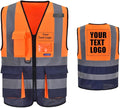 A-SAFETY High Visibility Reflective Safety Vest Customize Logo by A-SAFETY
