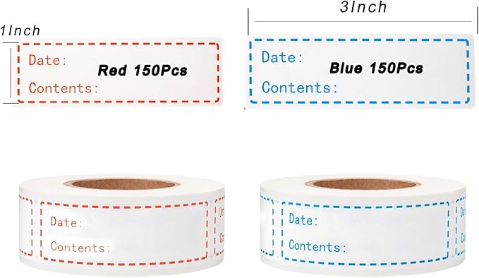 300pcs Removable Freezer Labels, Yoget 1 x 3 Inch Food Storage Stickers - Image 2