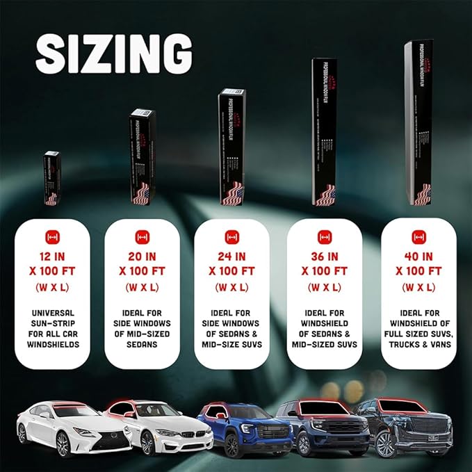 United Centurion Window Tint 35% VLT 24"Inx100'Ft 2Ply Nano Carbon - Image 6
