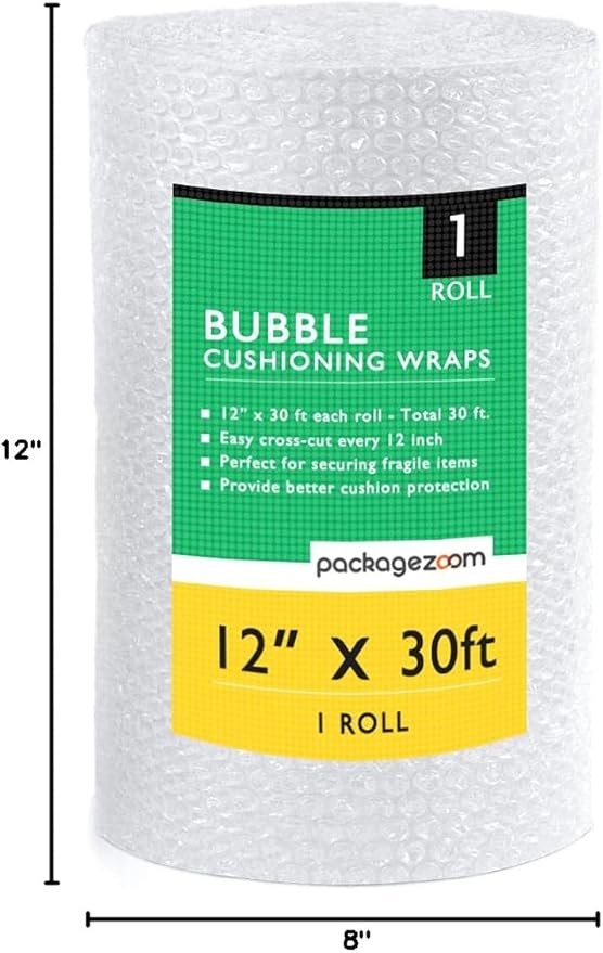 12 inch x 30 ft Bubble Cushioning Wrap, Perforated Every 12" Protective Packing - Image 6
