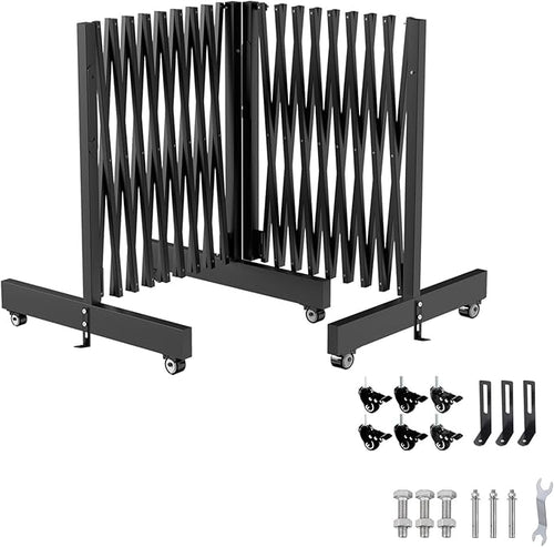 16 FT Industrial Metal Expandable Barricade，Retractable Traffic Fence by JTZFD